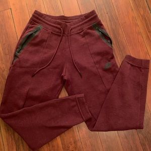 Nike burgundy joggers w/ drawstring waist | Size S